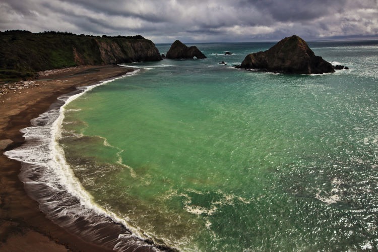 Seascape photograph of the cove at Elk